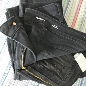 NWOT Black Skinny Jeans, Old Navy, 12